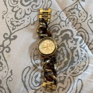 Michael Kors tortoise shell and gold watch